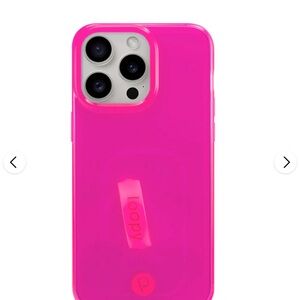 Loopy Clear Neon Pink I Phone Case